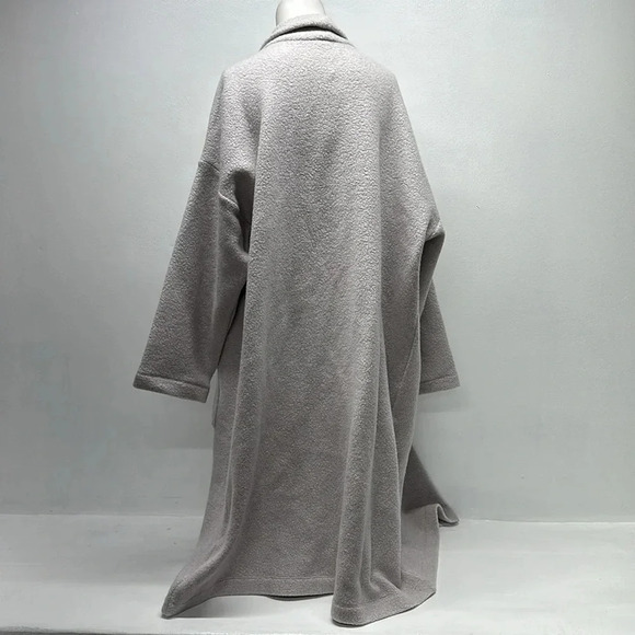 Eileen Fisher Boucle Wool Knit Long Coat Boxy Fit Knee Length Gray New * Size XL - Picture 6 of 11